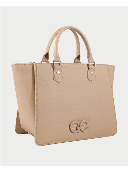 Sac Gio Cellini en saffiano avec inscription logo GIO CELLINI | GG080BEIGE